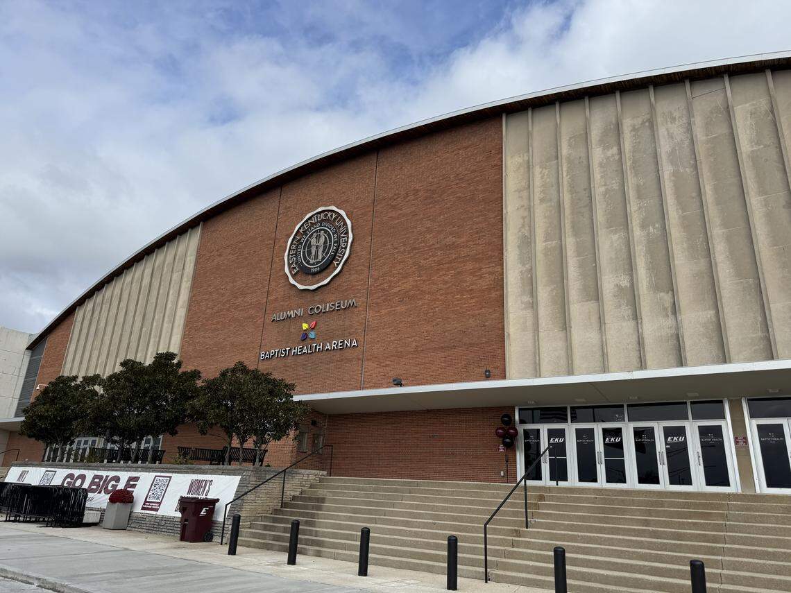 Eastern Kentucky University’s Baptist Health Arena at Alumni Coliseum is located at 641 Eastern Bypass, Richmond, Kentucky.
