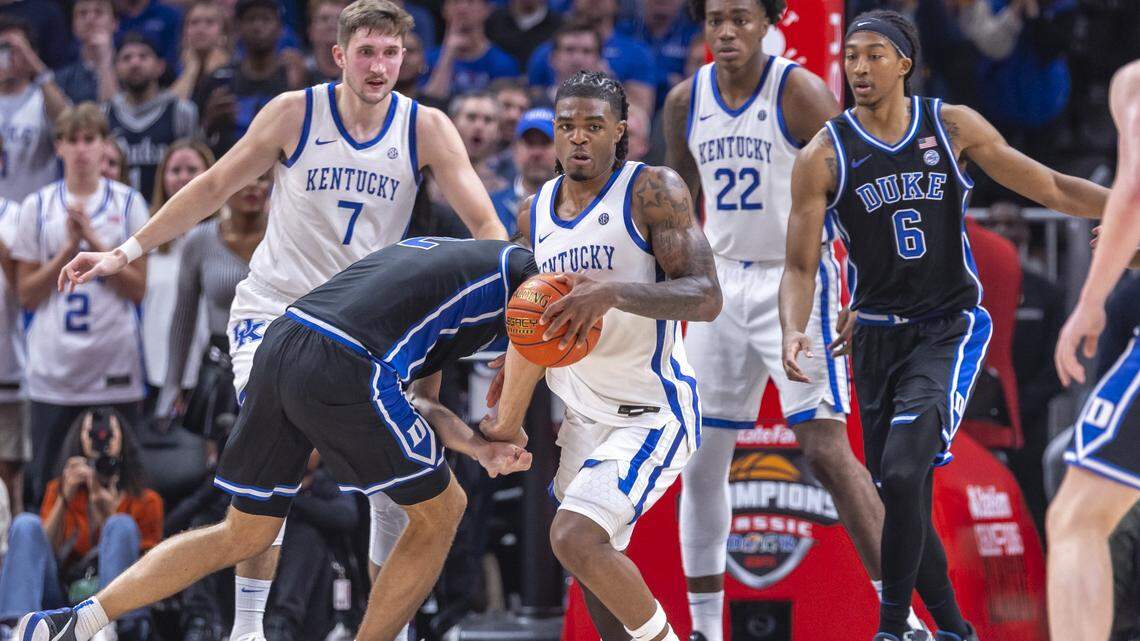 Kentucky basketball dealt Duke an early-season loss. Jon Scheyer and Cooper Flagg explain.