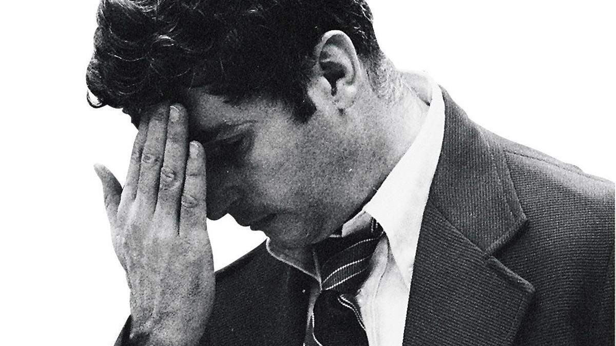 1975 FILE PHOTO.  Indiana University basketball coach Bobby Knight shown after his team was defeated 92-90 by UK in the NCAA Mideast Regional final March 22, 1975 in Dayton Arena in Dayton, OH. 