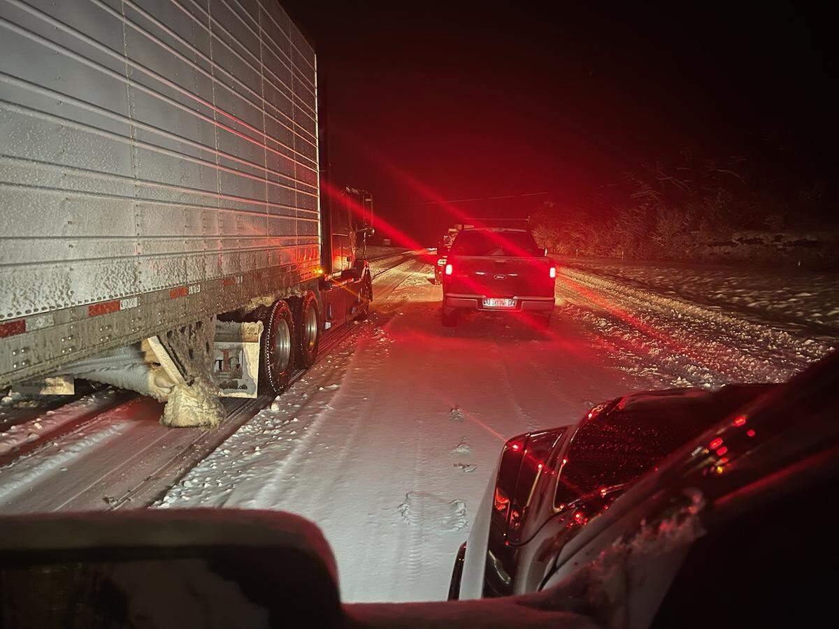Adam Edelen and a collegaue was stuck on Interstate 64 for 17 hours Thursday, Jan. 7, 2022.