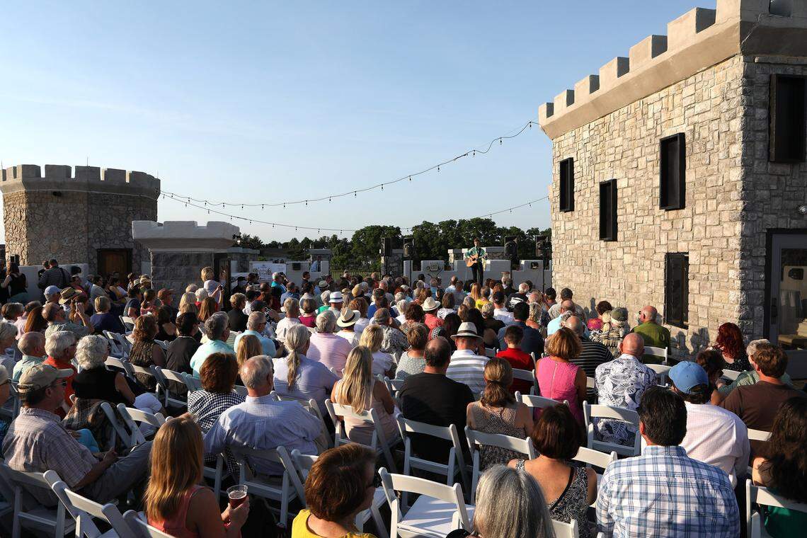 Parker Hastings played on the roof of The Kentucky Castle as part of the Concerts at the Castle series in 2018.