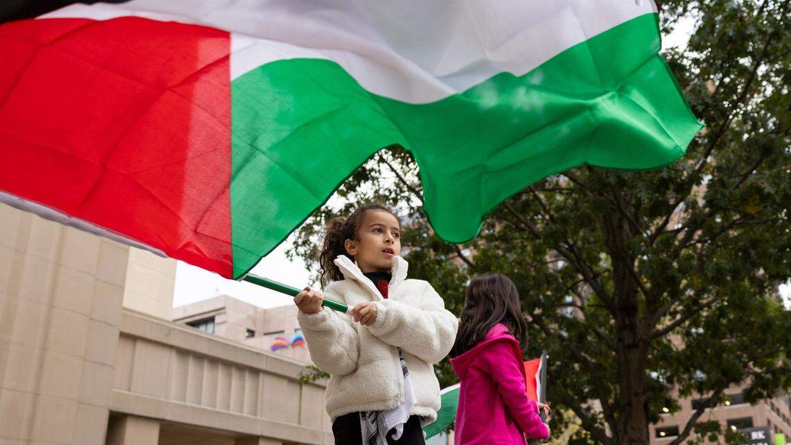 The End the Genocide in Gaza rally late last year at the courthouse plaza in Lexington drew many people who said they were concerned about human rights in Palestine.