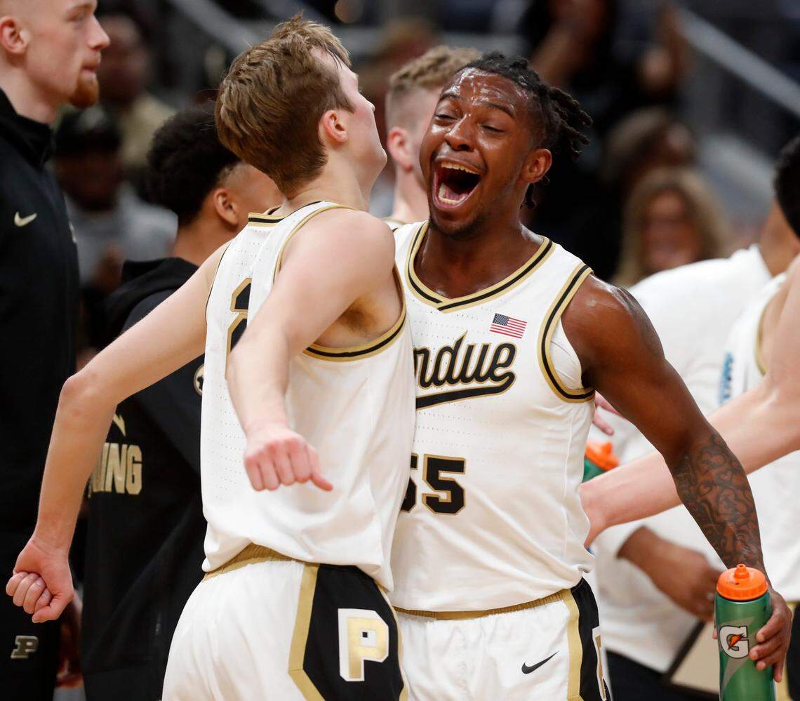 How accurately Purdue wing Fletcher Loyer, left, shoots is often an indicator of whether the Boilermakers will win or not.