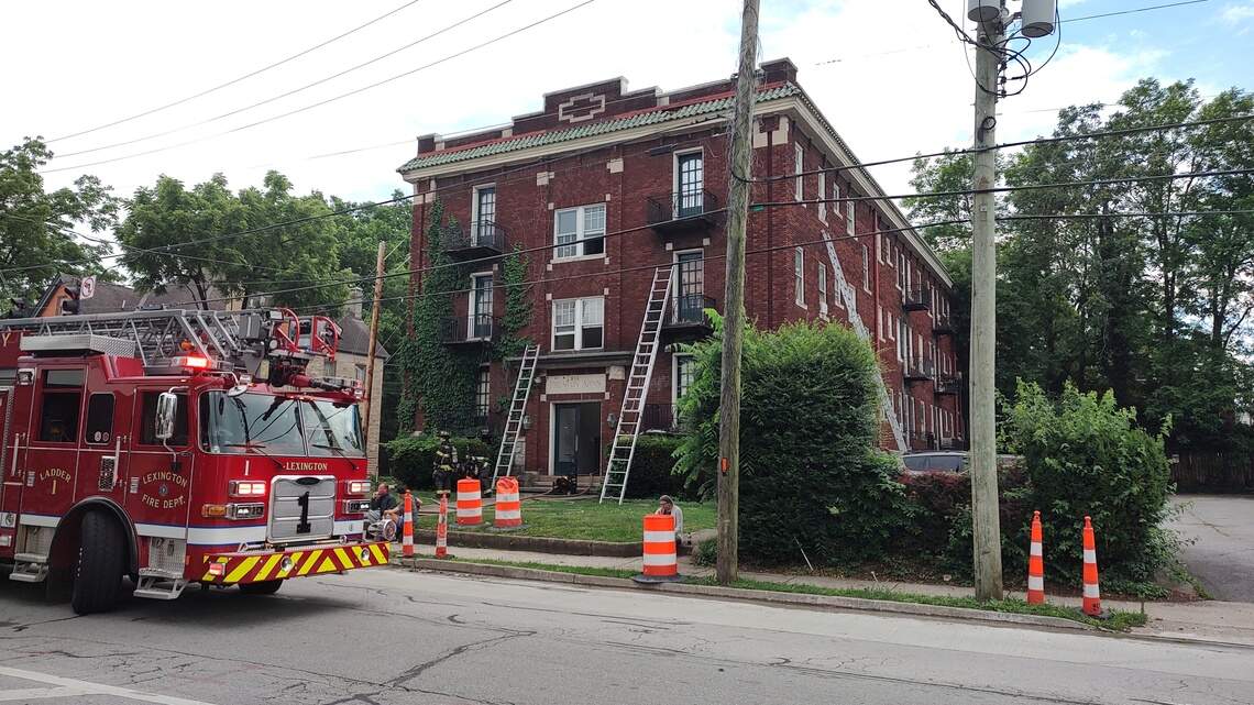 Fire damages three-story apartment building in downtown Lexington