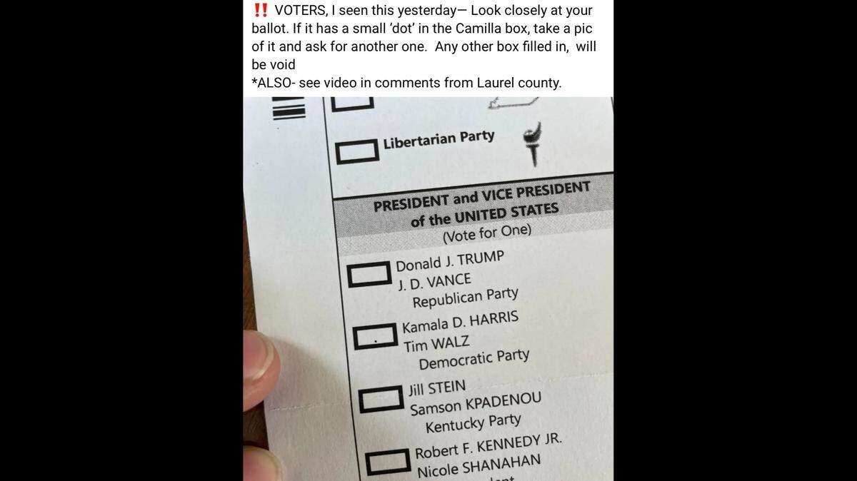 The image was reposted on social media more than 19,000 times, and claimed they received a pre-marked ballot.