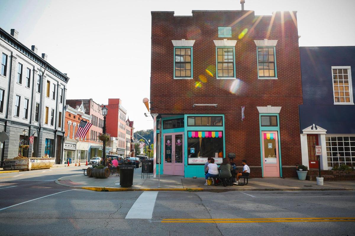 Hoggy’s Ice Cream in Frankfort is located just down the street from the historic Grand Theatre.