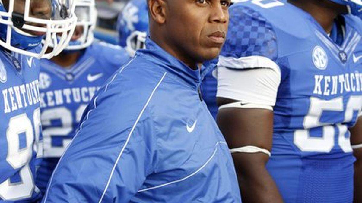 Kentucky Wildcats head coach Joker Phillips before the game against Western Kentucky at Commonwealth Stadium Sept. 15, 2012. Photo by Amy Wallot