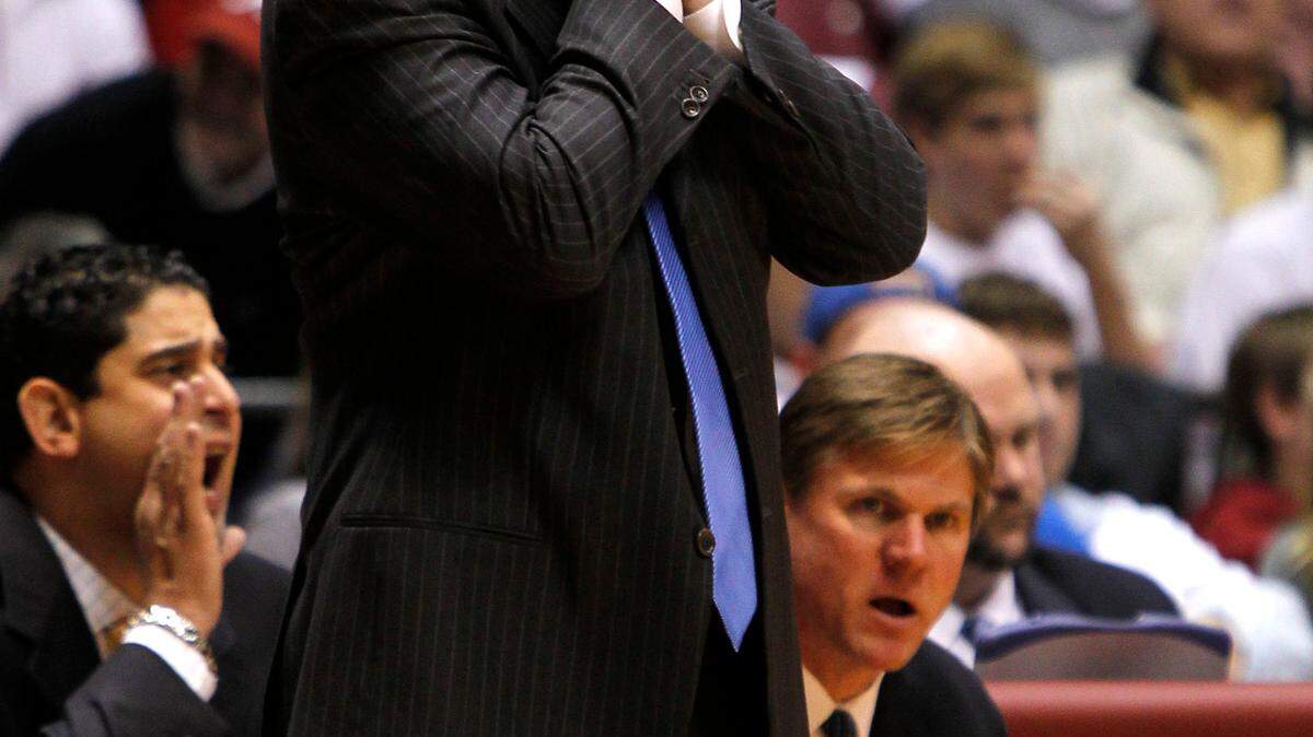 Kentucky coach John Calipari looked in disbelief at some of play on the court, as Alabama defeated #12 Kentucky 68-66 on Tuesday January  18, 2011 in Tuscaloosa, AL. Photo by Mark Cornelison | Staff