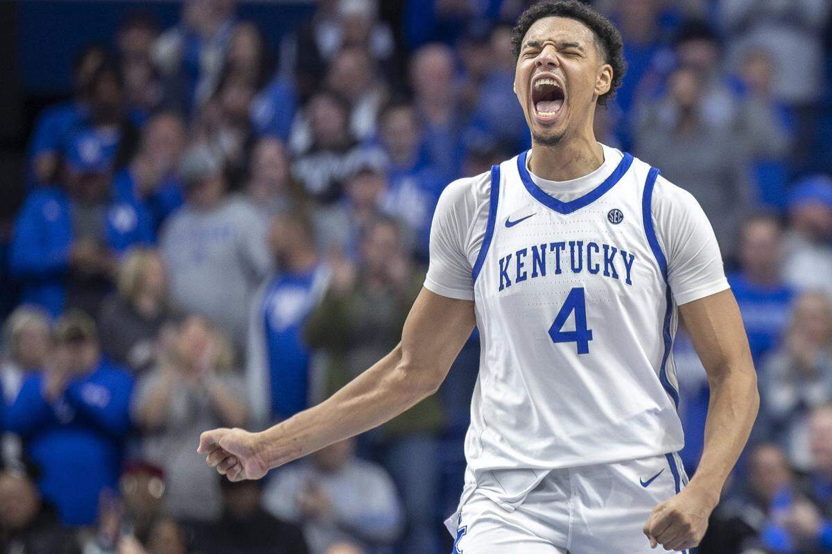 Kentucky super-senior forward Tre Mitchell leads the Wildcats in rebounding (7.1 a game) and blocked shots (16) and is third on the team in scoring (12.8 ppg) and assists (42).