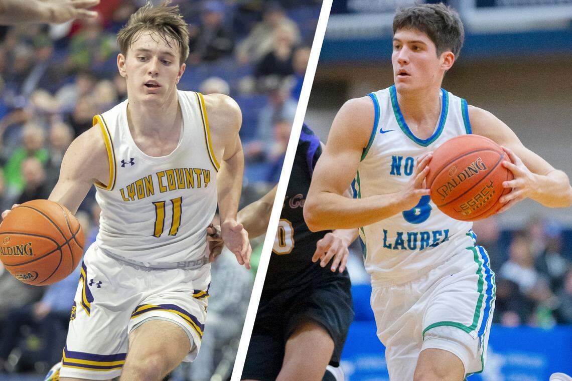 In 2023, could either Lyon County’s Travis Perry (11) or North Laurel’s Reed Sheppard become the first high school athlete to be elected the Lexington Herald-Leader Kentucky Sports Figure of the Year since Leslie County quarterback Tim Couch in 1995?