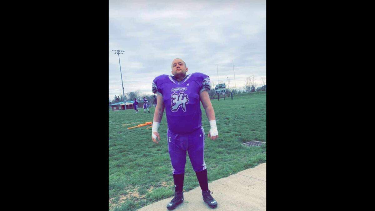 Justin Brindley played football for Kentucky Insanity, a semi-pro football team based in Danville, Kentucky.