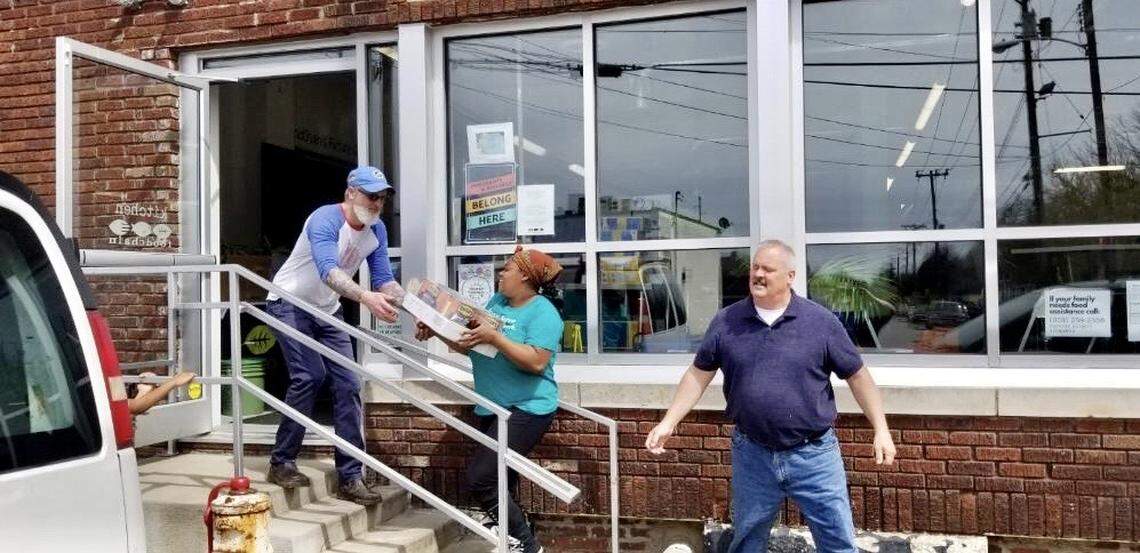 Keeneland executive chef Marc Thierren delivered 1,500 pounds of food to FoodChain for the Nourish Lexington initiative to feed laid-off hospitality workers.
