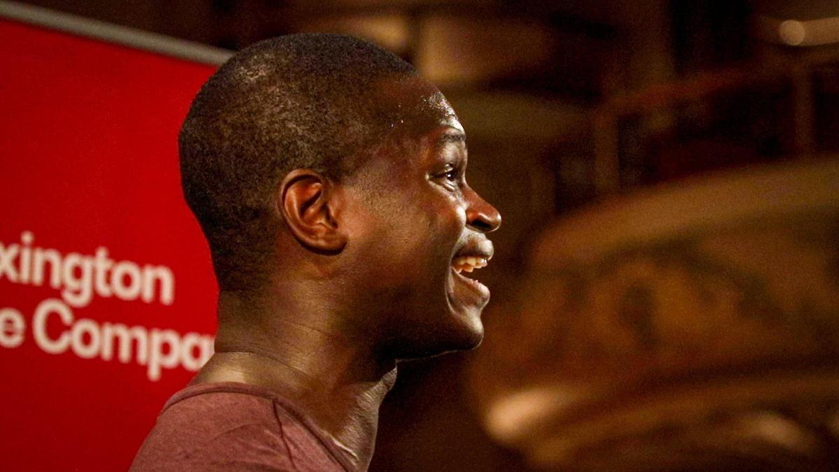 Darian Sanders practices for his “Concert with the Stars” performance July 14 at the Lexington Opera House in downtown Lexington. Sanders will be performing with the the national tour of “The Lion King” when shows start back up in October.