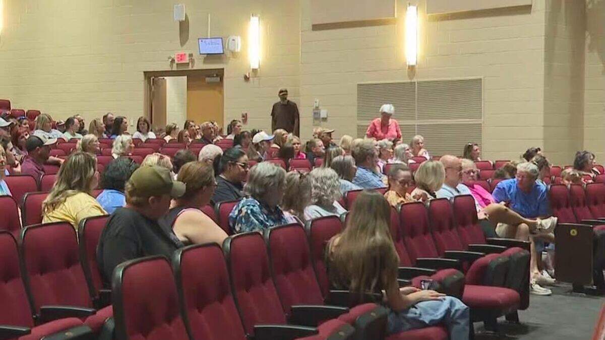 People concerned about the possible closing of North Middletown Elementary School gathered Wednesday July 15, 2026 at a public forum at Bourbon County High School.