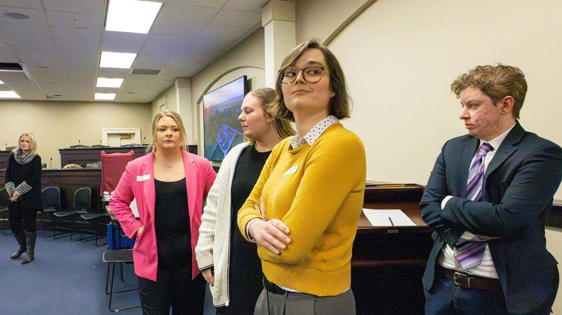 Witnesses set to testify during a Feb. 2 public hearing over Rep. Daniel Grossberg’s violation of the state ethics code were frustrated by the Louisville Democrat’s misleading comments about being cleared of wrongdoing after the meeting Feb. 2, 2026, in Frankfort, Ky.