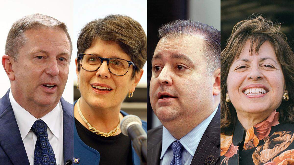 Left to right, Ronnie Bastin and Linda Gorton will compete in the Nov. 6 mayoral election. Kevin Stinnett and Teresa Isaac were eliminated in Tuesday's primary.