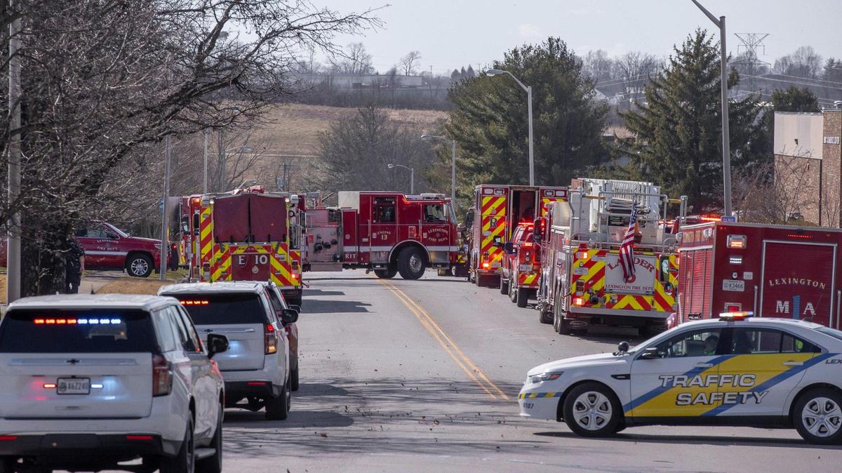 Lexington police and firefighters respond to the report of a gas leak on Trade Street in Lexington, Ky., on Thursday, Feb. 9, 2023.