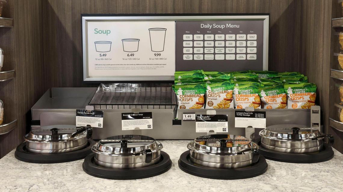 A variety of soups are available in the deli department inside Publix Super Market during a sneak peek of Lexington’s first Publix grocery store, March 3, 2025 in Lexington, Ky. The new-to-Lexington supermarket, located at the intersection of Citation Boulevard and Georgetown Road, will be open 7 a.m. to 10 p.m. daily.