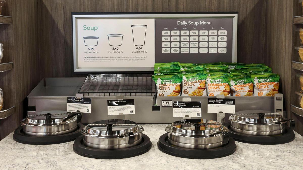 A variety of soups are available in the deli department inside Publix Super Market during a sneak peek of Lexington’s first Publix grocery store, March 3, 2025 in Lexington, Ky. The new-to-Lexington supermarket, located at the intersection of Citation Boulevard and Georgetown Road, will be open 7 a.m. to 10 p.m. daily.