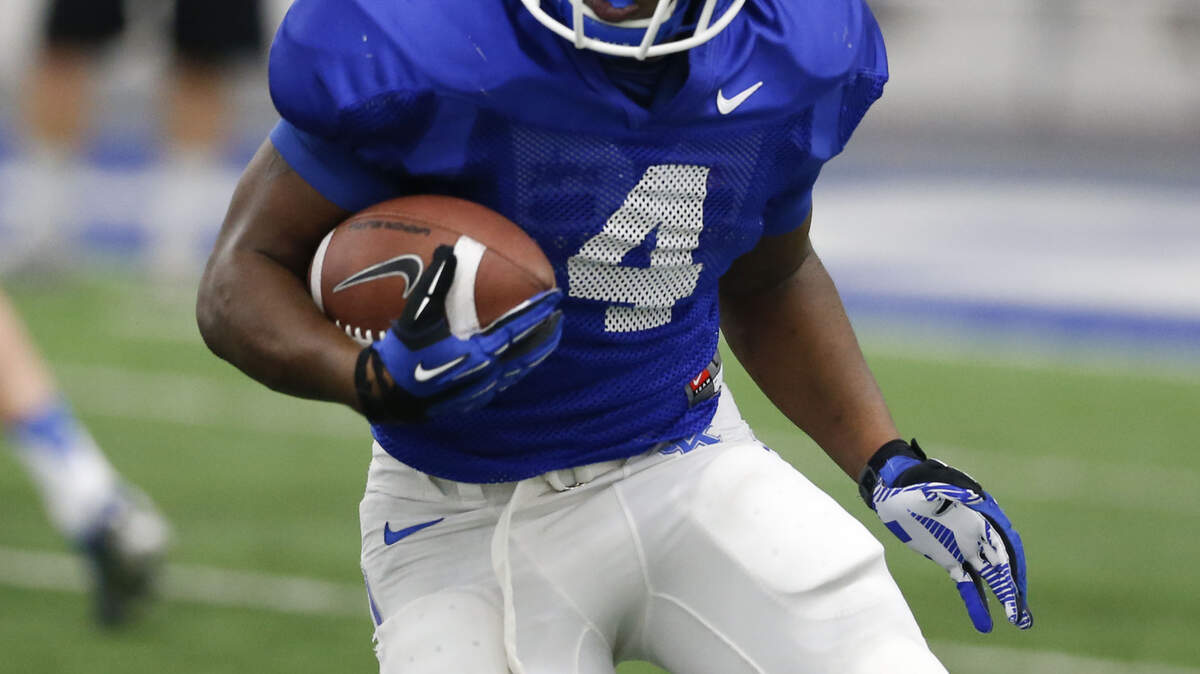 UK running back Raymond Sanders III  at practice  on Wednesday March 27, 2013 in Lexington, Ky. Photo by Mark Cornelison | Staff