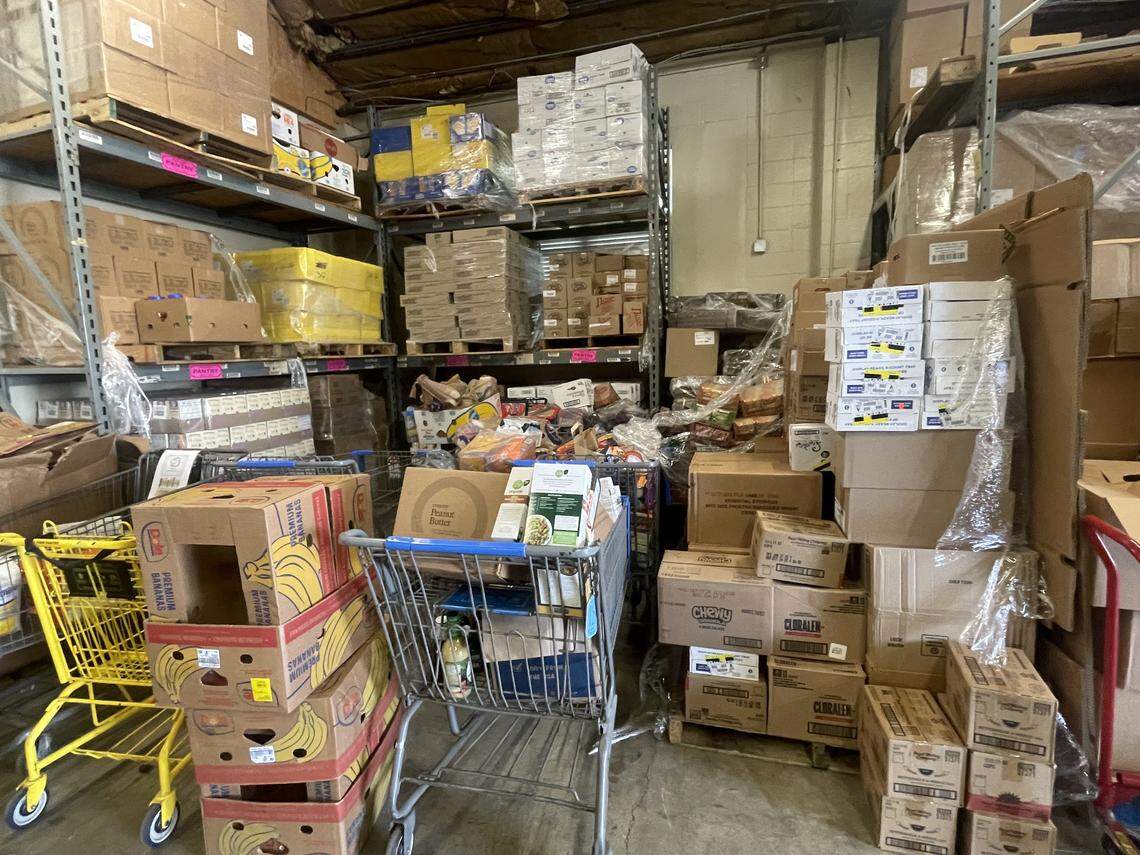 God’s Pantry in Somerset provides carts of goods Nov. 3, 2025 to those facing food insecurity, with 30 carts wheeled off before noon.