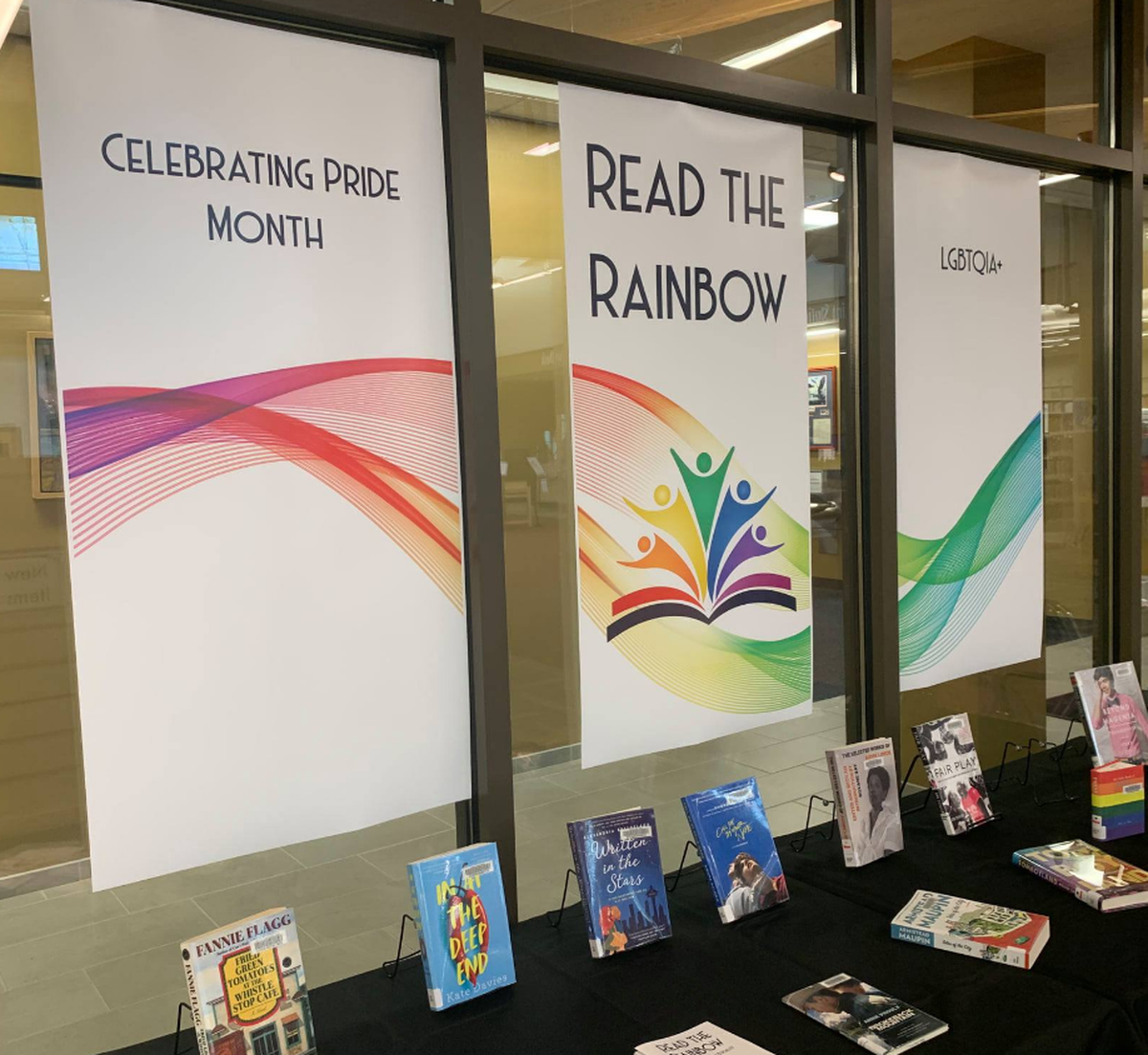 LGBTQ+ display at the public library in Anderson County in June 2021.
