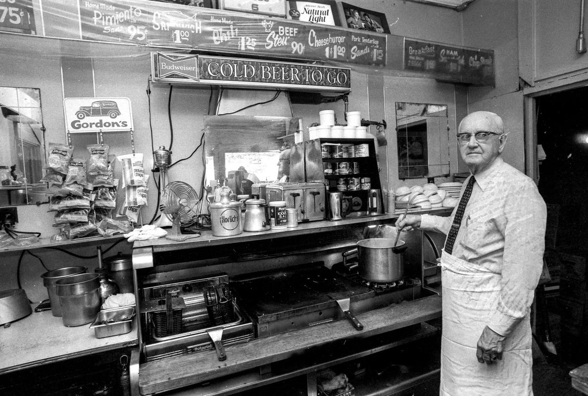 Edward Brooking stirs a pot of his famous chili at his Lexington diner, Brooking’s Restaurant in Aug. 31, 1979, the day before his 90th birthday. Brooking’s said at the time his popular chili and diner is a “working man’s” place.