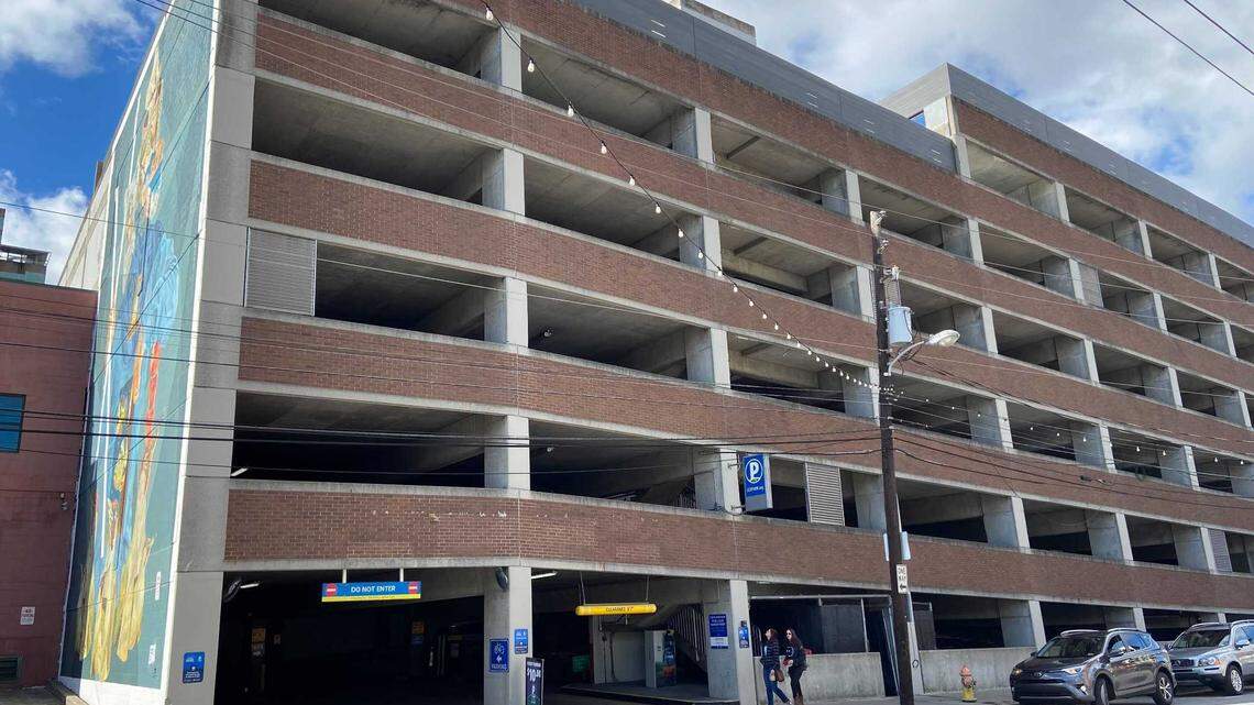 The Victorian Square Parking Garage on West Short Street.