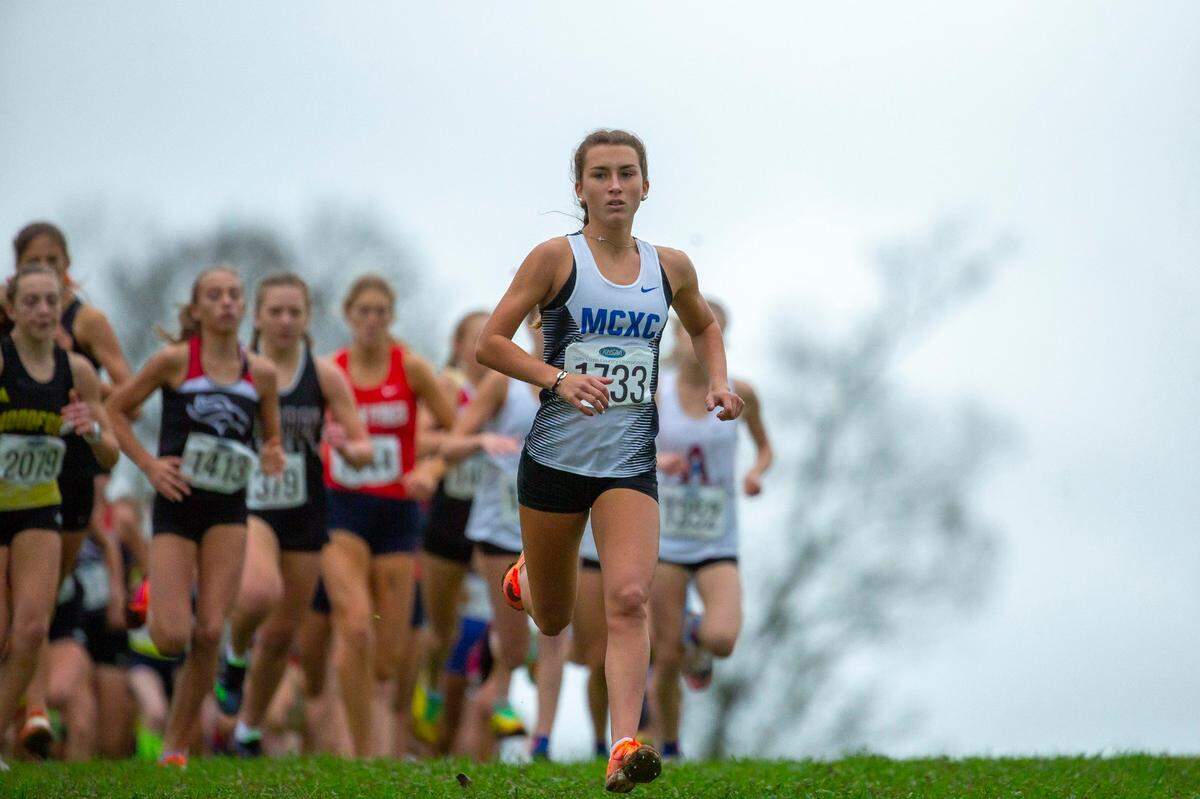 Madison Central Ciara O’Shea ran to an early lead at the KHSAA Class 3A girls’ state cross country championships at the Bourbon County Cross Country Course in Paris, Ky., on Saturday. O’Shea finished first.
