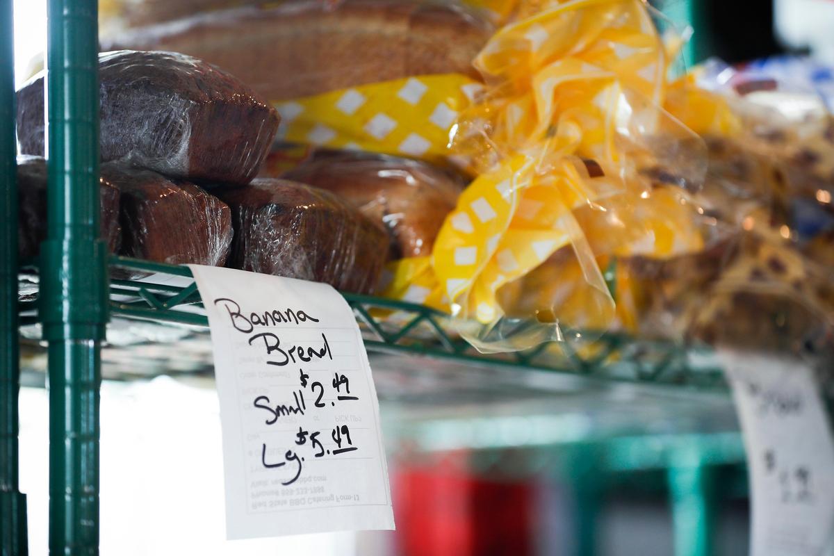 Fresh banana bread is a popular item at Red State.