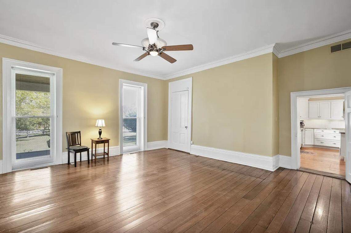 A view of a downstairs sitting room in the home up for sale at 315 Heritage Road in Woodford County.