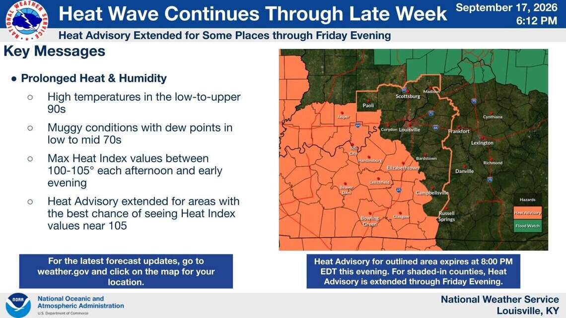 Hot temperatures expected in next few days, but fall weather could be coming to KY soon