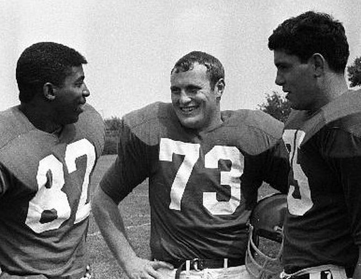 Left to right, are Greg Page, Marty Joyce and Dick Palmer as UK football players (Photo submitted)
