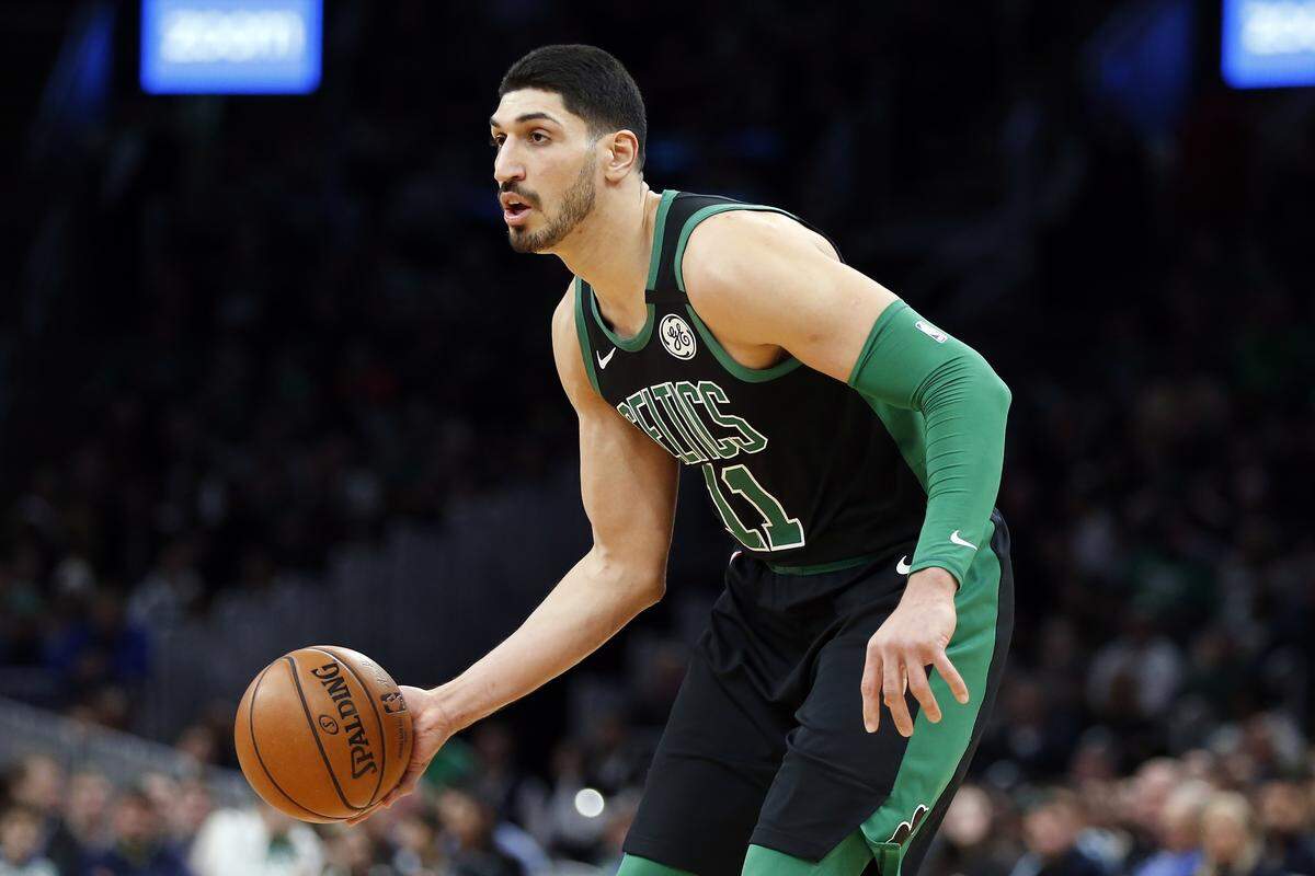 Former Wildcat Enes Kanter, who now plays for the Celtics, took part in a protest in Boston last week.