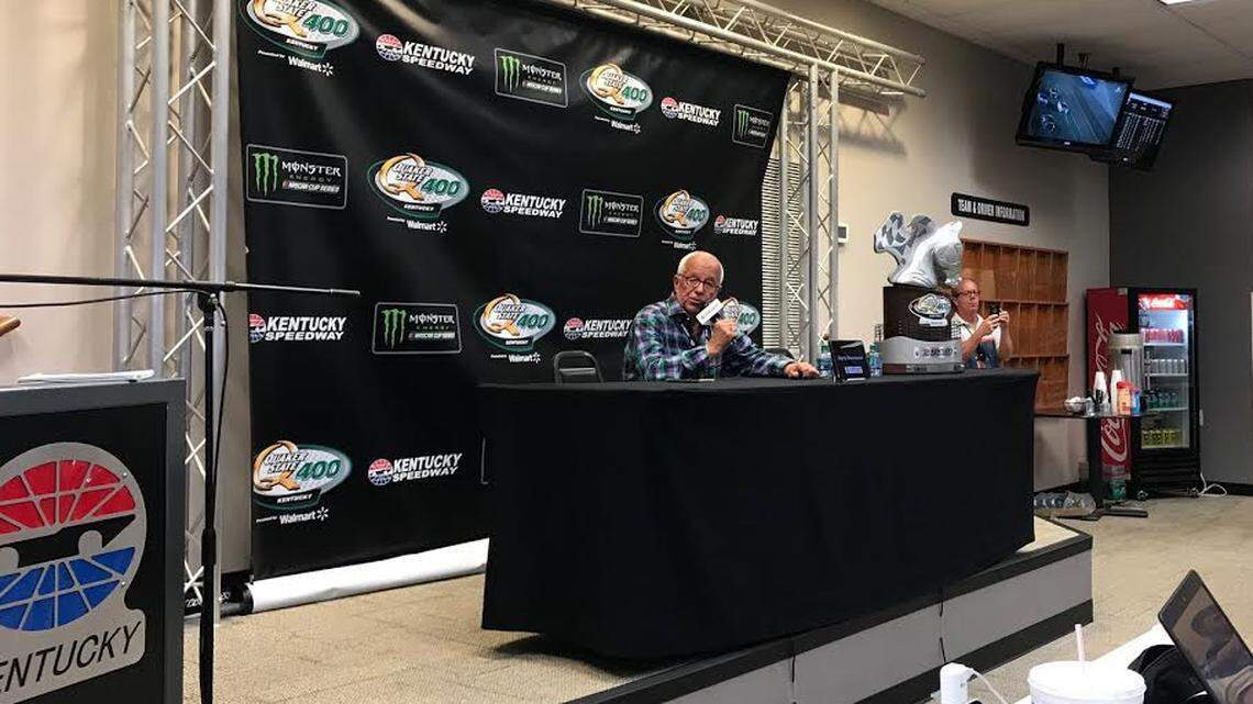 Long-time Cincinnati Reds radio play-by-play man Marty Brennaman served as the honorary pace-car driver for the Quaker State 400 presented by Walmart at Kentucky Speedway on Saturday night.