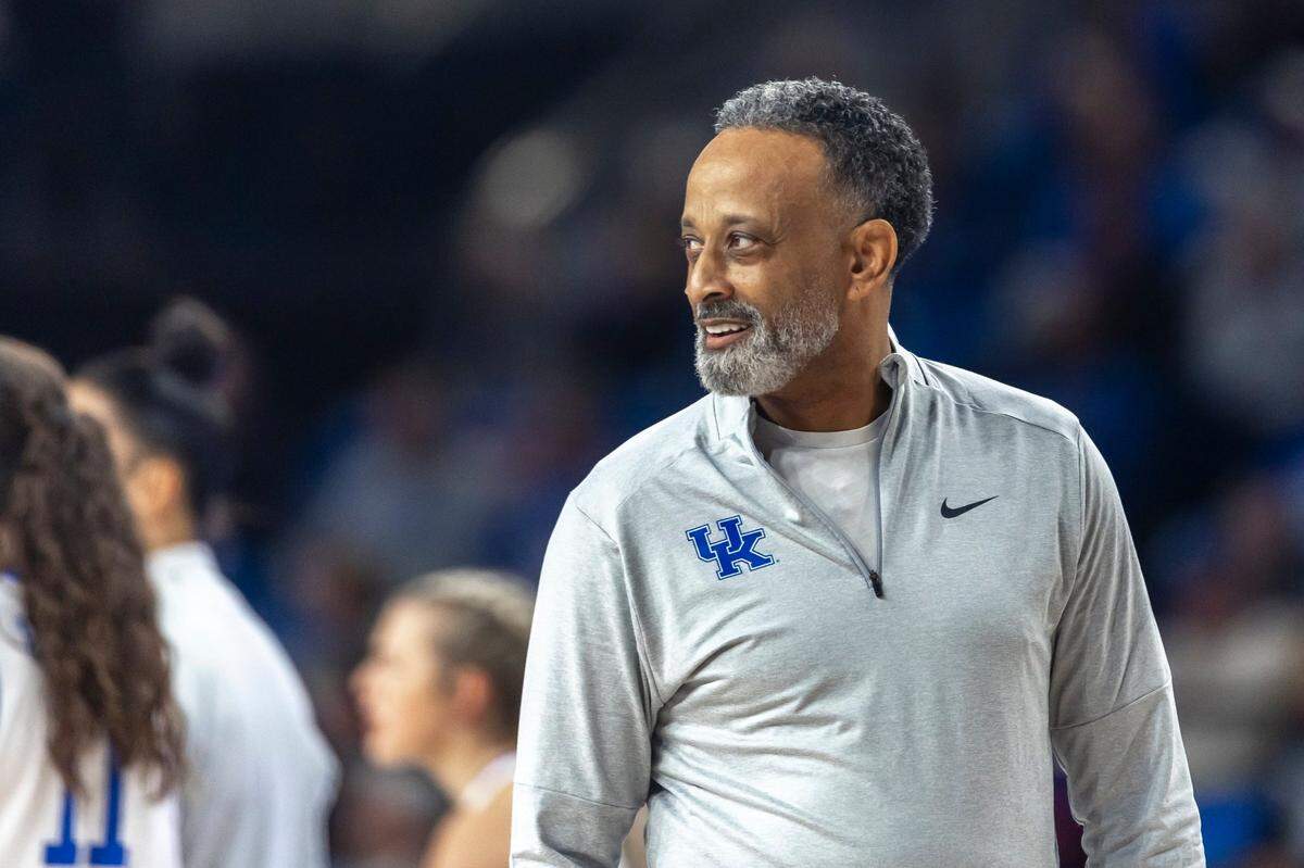 Kenny Brooks has led Kentucky to a 22-7 record and a No. 4 seed in the NCAA Tournament in his first season as head coach.