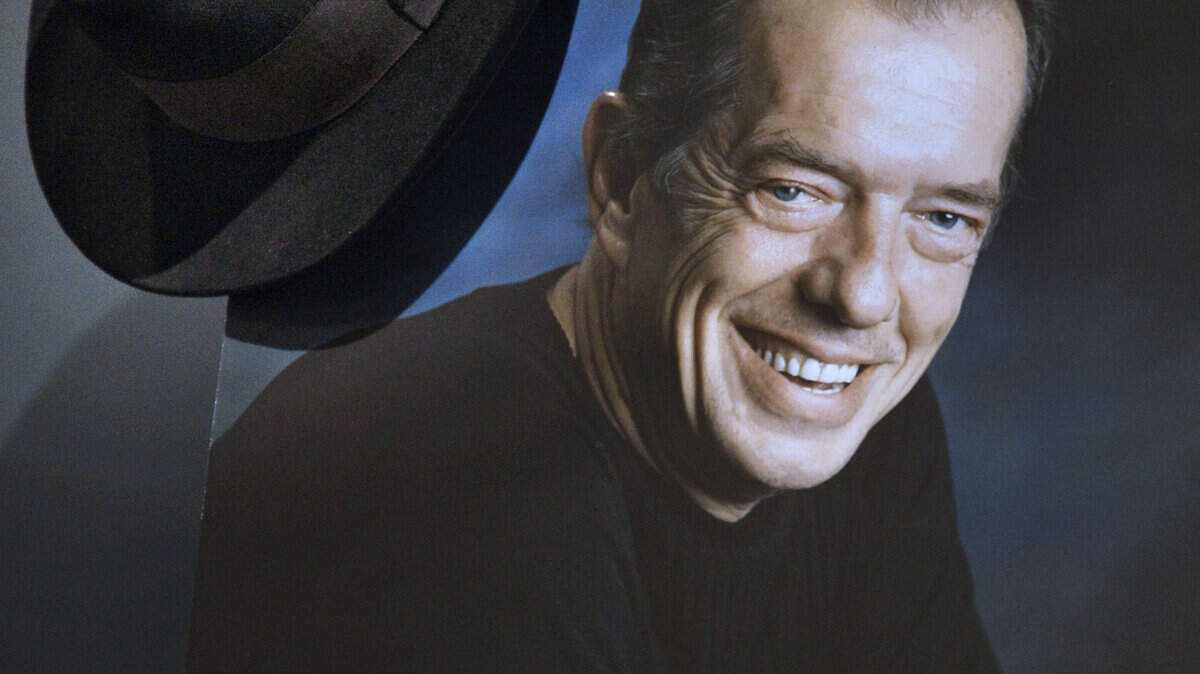 Gatewood Galbraith's signature hat was displayed on his portrait at a Jan. 12 public memorial service in Lexington.    