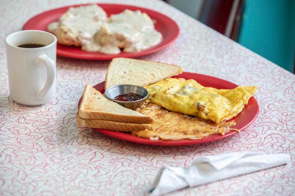 Frankfort’s dining scene covers a lot of bases, from fine to diner, breakfast to burgers. Here’s the meat-lover’s omelet with a side of biscuits and gravy at Main Street Diner at 227A West Main St.