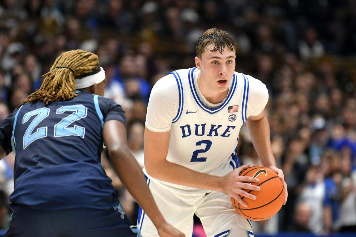 Duke star freshman Cooper Flagg (2) is widely expected to be the No. 1 overall pick in the 2025 NBA draft.