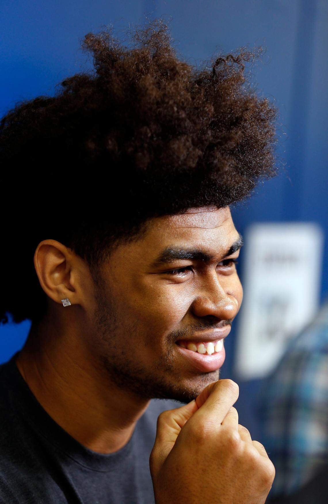 Nick Richards addressed a number of topics during UK's media availability on Thursday. The 6-foot-11 Richards averaged 5.1 points, 4.4 rebounds and 14.7 minutes as a freshman last season.