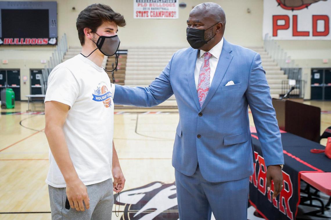 Paul Laurence Dunbar basketball player Max Van Dyke greeted newly announced head coach Murray Garvin at Friday’s announcement. “We have a lot of seniors and we want to go out with a bang, so hopefully, we can do that,” Van Dyke said.