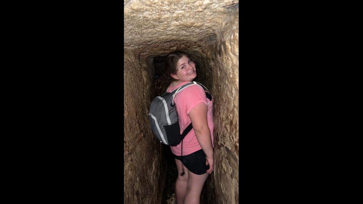 Danit Schachman at the City of David before her semester in Israel was cut short.