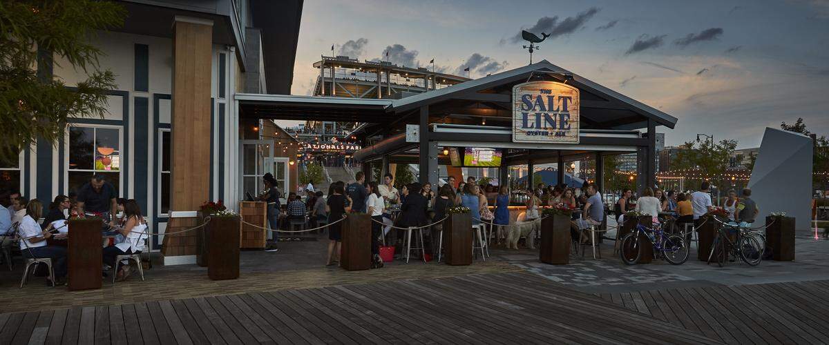 The Salt Line is located on the docks of the Potomac and near Nationals Stadium.