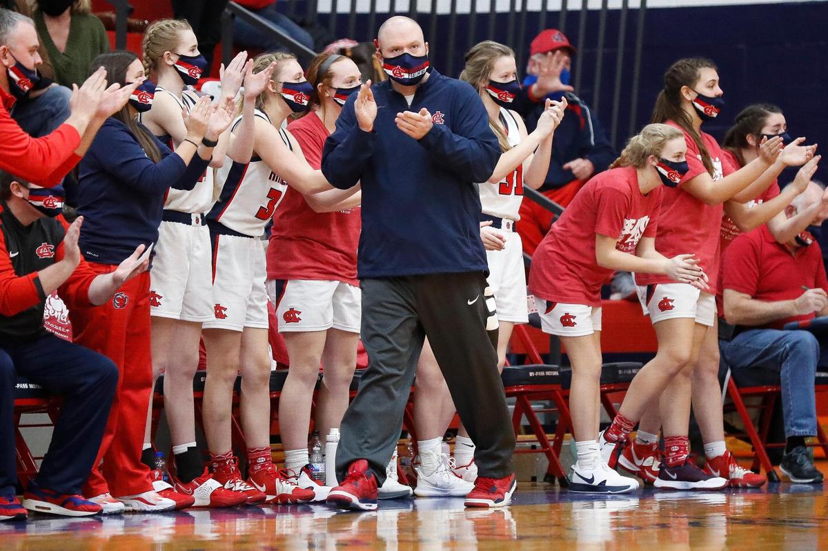 Head coach Clay Birdwhistell cheered on his Anderson County team during its victory over Bardstown on Friday night. The Bearcats improved to 16-0 with the come-from-behind win.