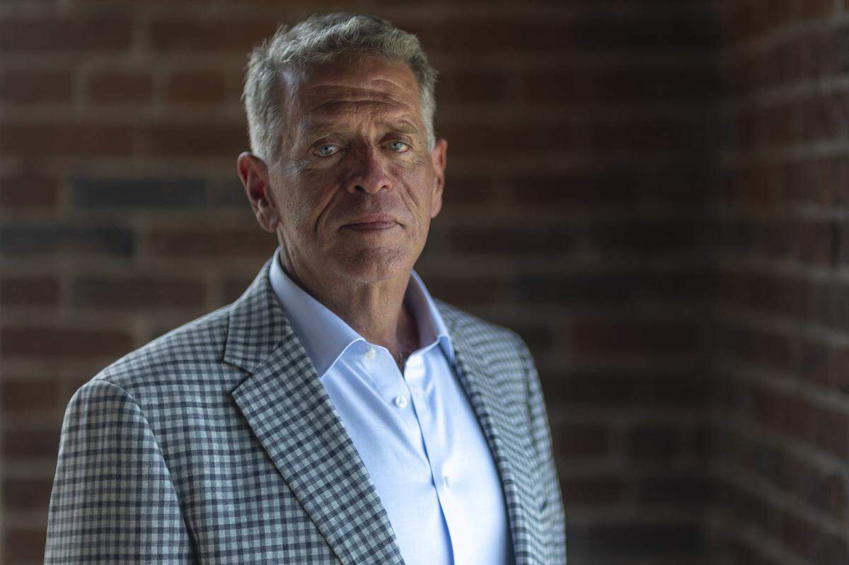 Dale Romans, a Democrat running for the U.S. Senate, is photographed at the Lexington Herald-Leader office in Lexington, Ky., on Thursday, April 2, 2026.