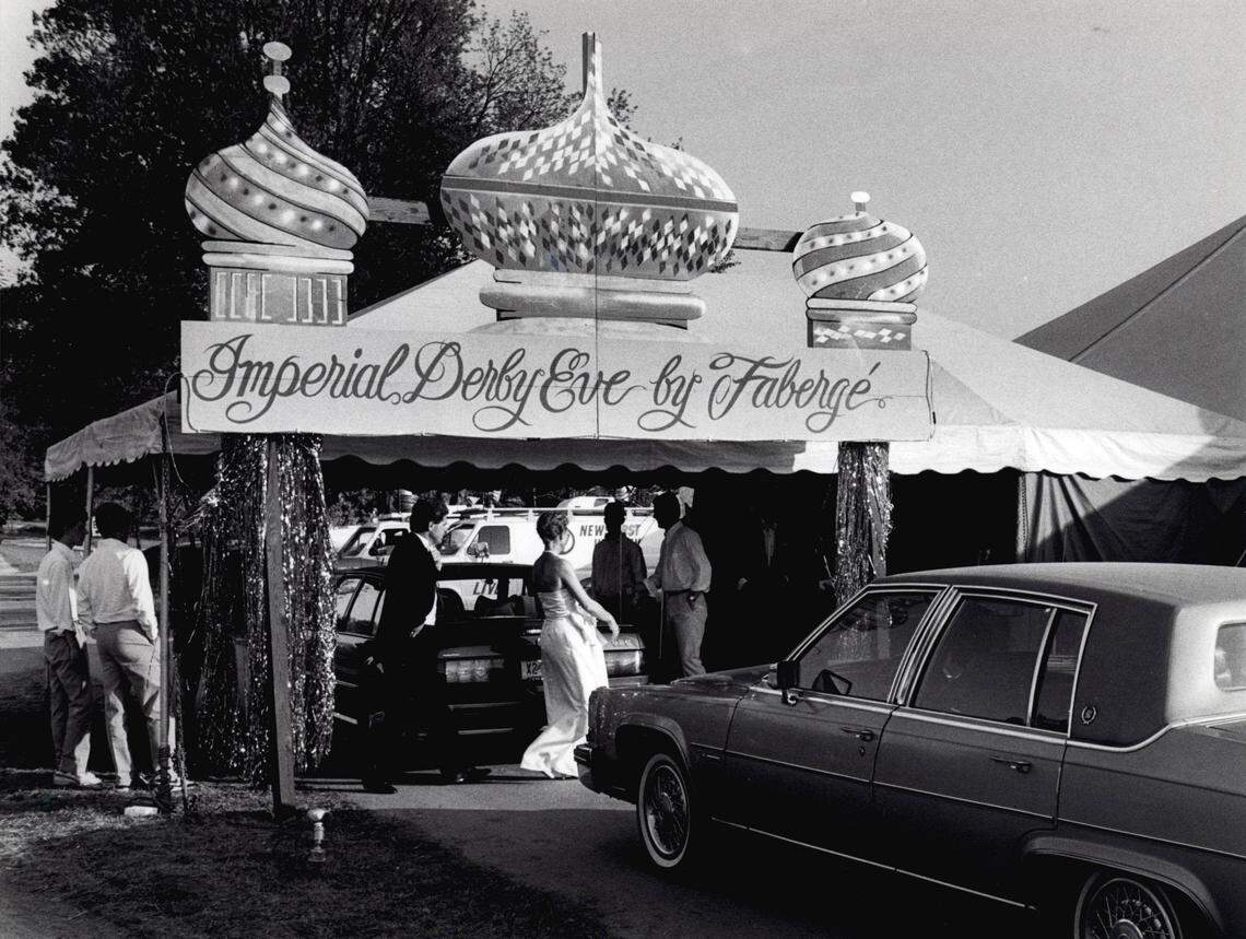 Guests arrived at Anita Madden’s 1988 Derby eve party at Hamburg Place.