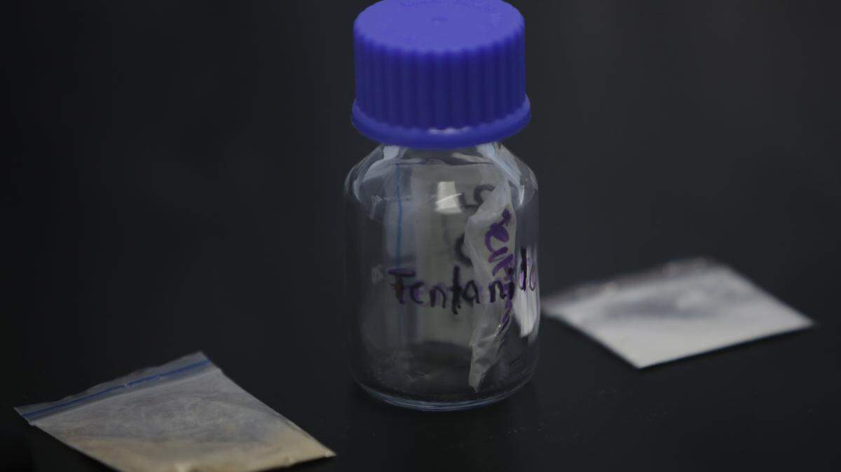 Samples of fentanyl are pictured in Columbia in 2023.