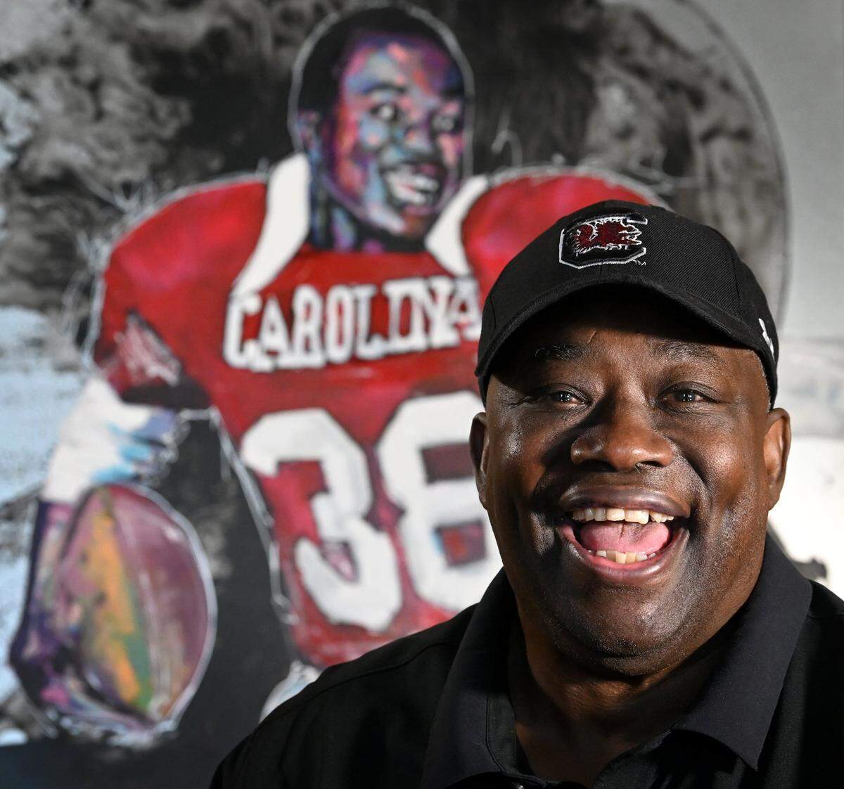 Former South Carolina Gamecocks star George Rogers, the 1980 Heisman Trophy winner, posed for a photograph at his home in May, 2023.