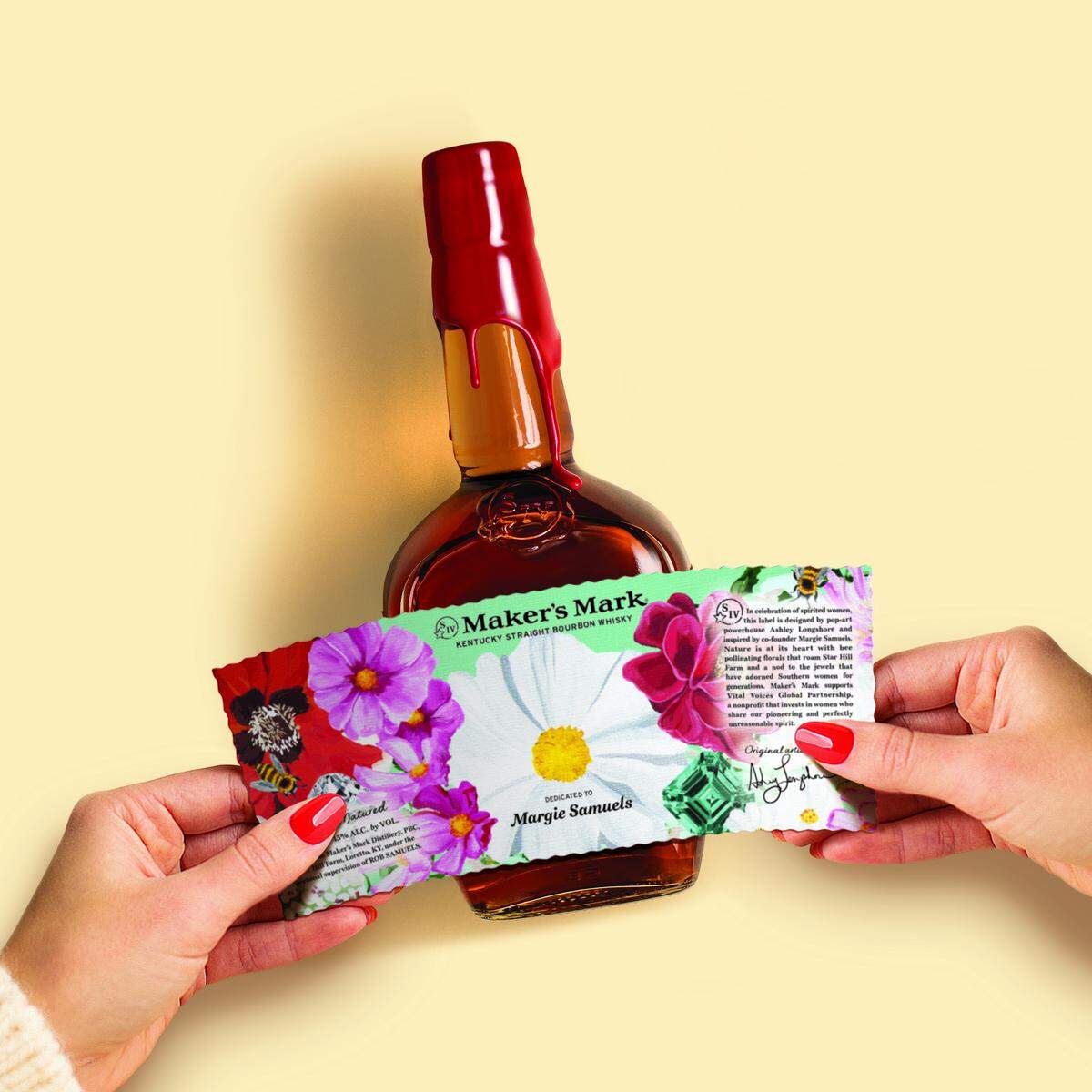 You can order a personalized label from Maker’s Mark honoring a spirited woman.