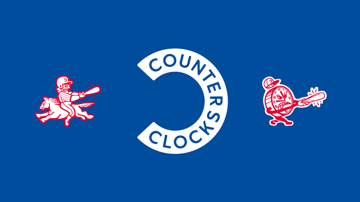 Lexington’s minor league baseball team, the Lexington Legends, announced a complete rebranding on Monday, reintroducing the organization as the Counter Clocks. The primary logo, pictured above, is flanked by images of the team’s new mascots “Hoss” and “Dinger.”